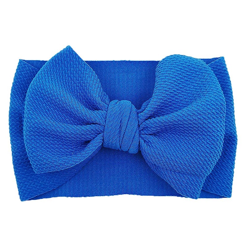 KIDOCHEESE Big Bows Headbands with Elastics Nylon Oversized Head Wraps and Large Hair Accessories for Newborns, Infants, Toddlers, and Kids - Image 3